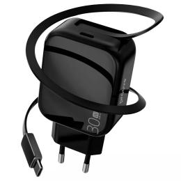 Мережевий зарядний пристрій для телефона Proove Fixtape GaN Type-C 30W Black