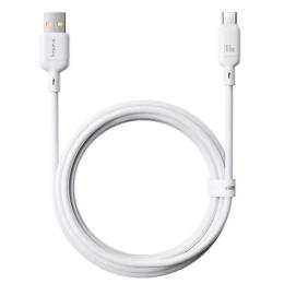 Дата-кабель Baseus Silky Series Fast Charging USB Type-C (тато)  -  USB Type-A (тато) 100W (2m) White