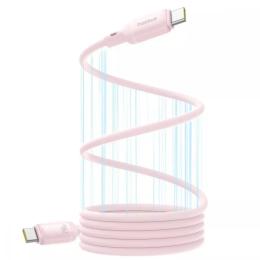Дата-кабель Baseus PicoGo Magnetic Liquid Silicone Type-C (тато) to Type-C (тато) 240W (1m) Pink
