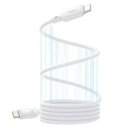 Дата-кабель Baseus PicoGo Magnetic Liquid Silicone Type-C (тато) to Type-C (тато) 240W (1m) White