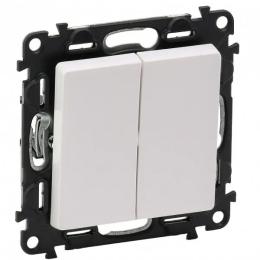 Перемикач Legrand Valena Life 2 кл Phantom White автоматичні клеми, 10АХ 250В