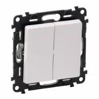 Вимикач Legrand Valena Life White 2-клавішний автоматичні клеми