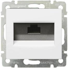 Розетка Legrand Valena Classic 1хRJ45 White компютерна кат.6 FTP