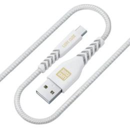 Дата-кабель Luxe cube Kevlar 8886668686266 1.2m USB(тато) - microUSB(тато) White
