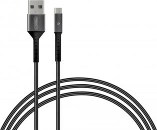 Дата-кабель Intaleo 1283126495649 1.2m USB(тато) - microUSB(тато) Black Gray