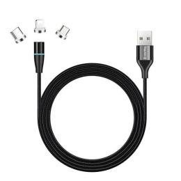 Дата-кабель ColorWay CW-CBUU038-BK 1m USB (тато) - Lightning/microUSB/USB Type C (тато) Black
