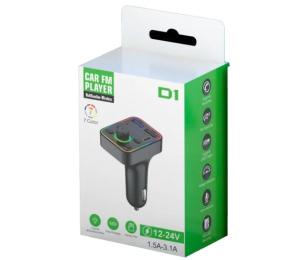 ФМ-модулятор Voltronic D1 Black підсвічування 7 кольорів