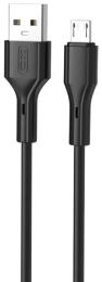 Дата-кабель XO B230 2.4A Rock Series Micro Data Cable Black