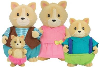 Набір ігрових фігурок Lil Woodzeez 270405SQL Сімя котиків (6156Z)