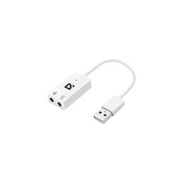 Перехідник Defender USB (тато) - 3.5mm mini jack (мама) White