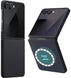 Чохол-накладка Pitaka Ultra-Slim Case для Samsung Galaxy Flip 7 Black Gray (FBFLIP7)