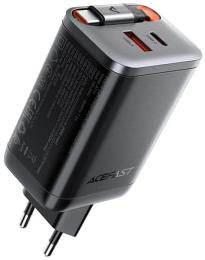 Мережевий зарядний пристрій для телефона Acefast A111 PD67W GaN charger Black