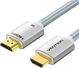 Відео-кабель Vention (ALCIF) HDMI (тато)  -  HDMI v2.1 (тато) 1 м Silver