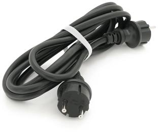 Кабель із двома литими вилками для підключення генератора Укрпром подовжувач 3 м ГОСТ 2х2.5мм (4100Вт, 16А, 250В)