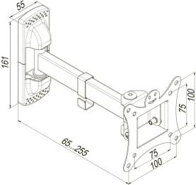 Кріплення для телевізора KSL WMO-3013T Black