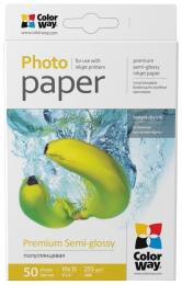 Фотопапір ColorWay Semigloss A6, 255г/м2 , 50 а. (PNG2550504R)