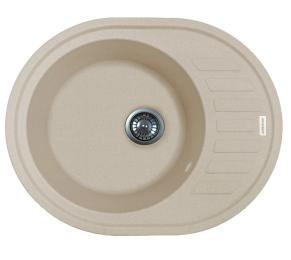 Кухонна мийка Adamant Ovum, штучний камінь, овальна, з крилом, 615х495х200мм, чаша  -  1, врізна Avena