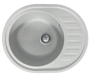 Кухонна мийка Adamant Ovum, штучний камінь, овальна, з крилом, 615х495х200мм, чаша  -  1, врізна Old Stone