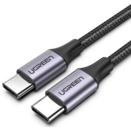 Дата-кабель Ugreen US261 USB Type C (тато) - USB Type C (тато) 1m Black Gray (50150)
