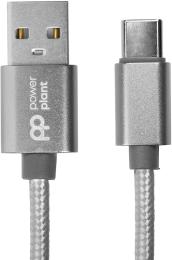 Дата-кабель PowerPlant CA912346 USB (тато) - USB Type-C (тато) 1 м Gray