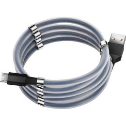 Дата-кабель Florence MagNet FL-2202-KM 1m USB(тато) - microUSB(тато) Black