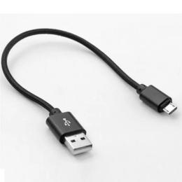 Дата-кабель DENGOS NTK-M-SHRT USB (тато) - microUSB (тато) 0.25m Black