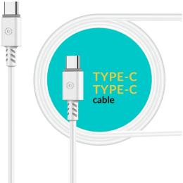 Дата-кабель Piko 1283126504020 1.2m USB Type C(тато) - USB Type C(тато) White