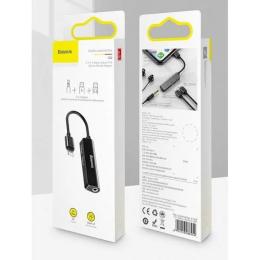 Перехідник Baseus CALL52-01 L52 3in1 Lightning (тато) - 3.5mm + 2 Lightning (мама) Black