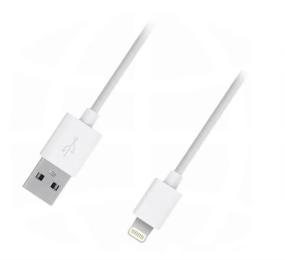 Дата-кабель DENGOS CBL-001 1m USB(тато) - Lightning(тато) White