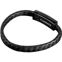 Дата-кабель Florence Bracelet FL-2207-KM 0.2m USB(тато) - microUSB(тато) Black