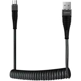 Дата-кабель Florence Spring FL-2208-KM 1m USB(тато) - microUSB(тато) Black