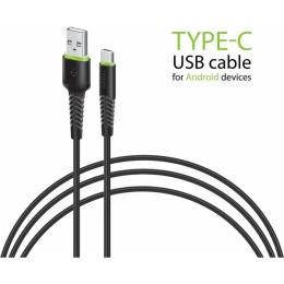 Дата-кабель Intaleo 1283126487484 1.2m USB(тато) - USB Type C(тато) Black