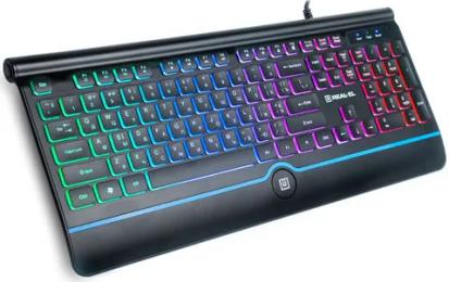 Клавіатура REAL-EL Comfort 8000 Black (EL123100033) USB Backlit (ENG/UKR/RU)