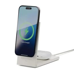 Бездротовий зарядний пристрій Native Union Rise 2-in-1 Qi2 Wireless Charger Sandstone (RS-2IN1-SAN)