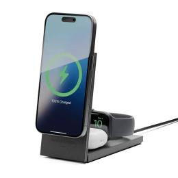 Бездротовий зарядний пристрій Native Union Rise 3-in-1 Qi2 Wireless Charger Black (RS-3IN1-BLK-INT)