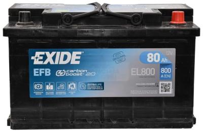 Автомобільний акумулятор Exide START-STOP EFB 80A (EL800)