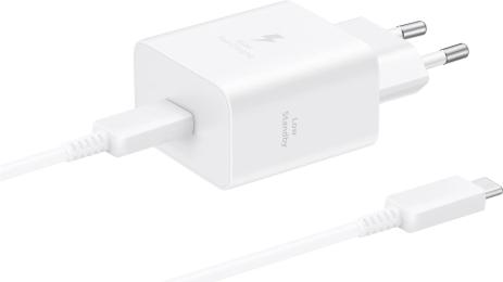 Мережевий зарядний пристрій для телефона Samsung Compact Power Adapter ( w C to C Cable) White (EP-T4511XWEGEU)