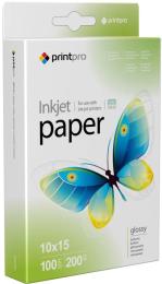 Фотопапір PrintPro PGE2001004R 200 г/м 10х15 см 100 арк глянцевий