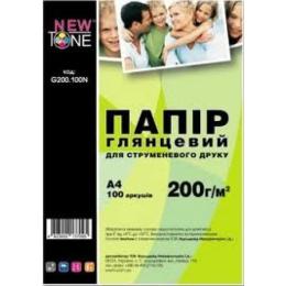 Фотопапір NewTone G200.100N глянцевий 200г/м2 А4 100арк