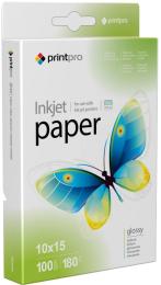 Фотопапір PrintPro PGE1801004R 10 х 15 180 г/м2 100 арк глянцевий