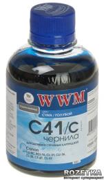 Чорнило для принтера WWM C41 Canon CL-41С/CL-51С/CLI-8C 200 мл Cyan (C41/C)