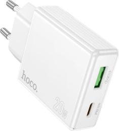 Адаптер живлення для телефона Hoco C142A Direct White