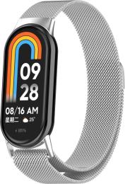 Ремінець для фітнес-браслету BeCover Milanese Style для Xiaomi Mi Smart Band 8/9/10 Silver (714602)