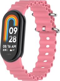 Ремінець для фітнес-браслету BeCover Wave Style для Xiaomi Mi Smart Band 8/9/10 Dusty Pink (714353)