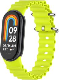 Ремінець для фітнес-браслету BeCover Wave Style для Xiaomi Mi Smart Band 8/9/10 Yellow (714363)