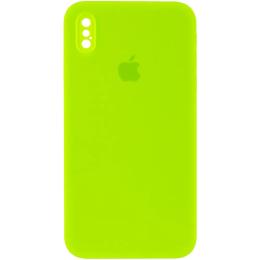 Чохол-накладка EpiK Silicone Case Square Full Camera Protective (AA) для iPhone XS Max Neon Green