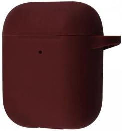 Чохол для навушників Infinity Silicone Case New for AirPods 1/2 Bordo