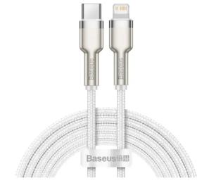 Дата-кабель Baseus Cafule CATLJK-B02 2m USB Type C (тато) - Lightning (тато) White PD 20W