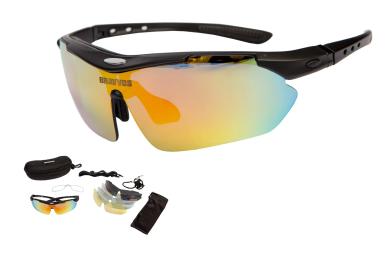 Спортивні окуляри VLT SS-089 Black (зі змінними лінзами)