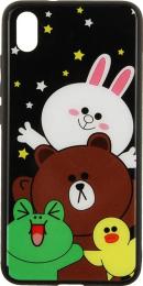 Чохол-накладка TOTO Cartoon Print Glass Case для Xiaomi Redmi 7A Line friends all about